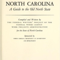 North Caroline Guide book Front page